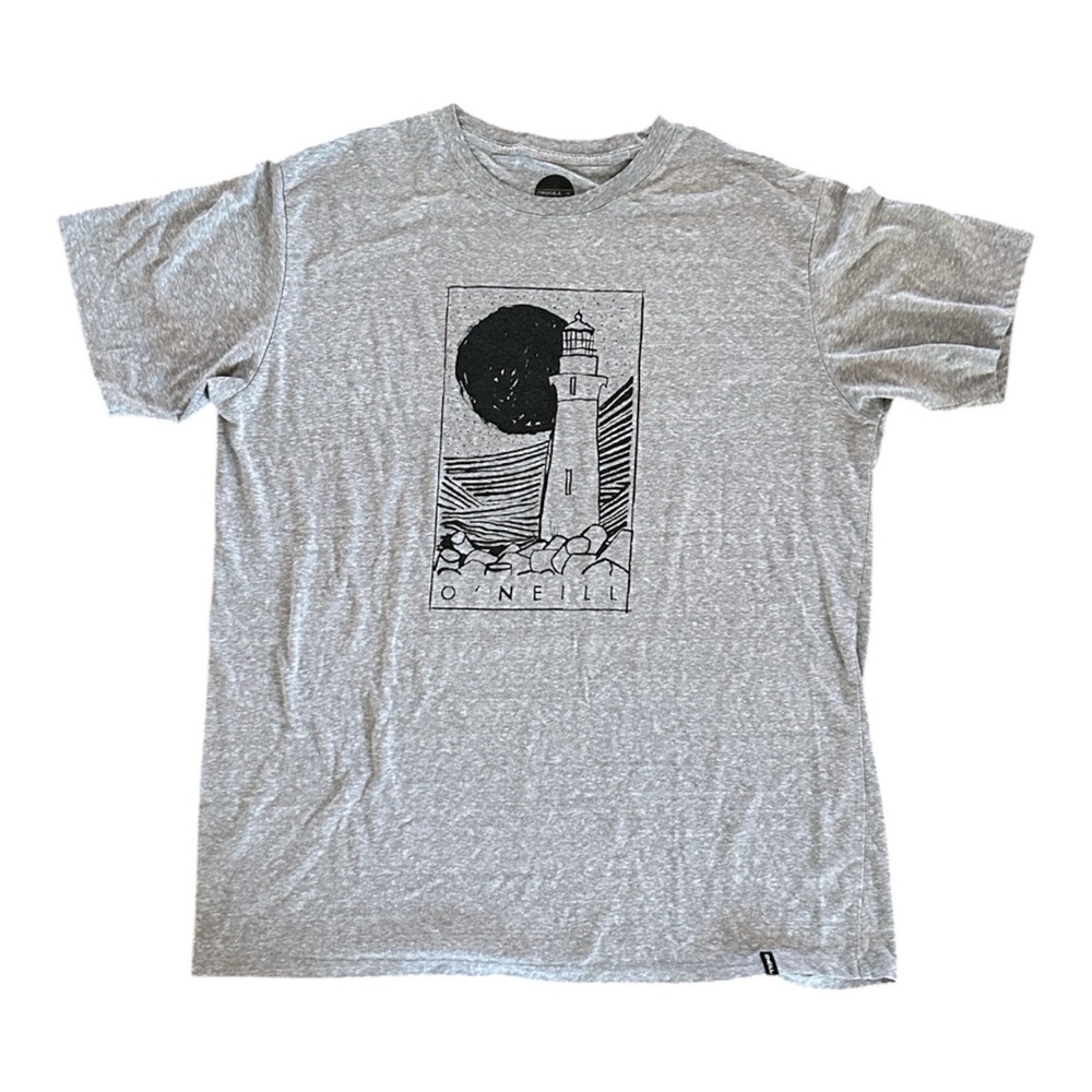 O'Neill Lighthouse Tee graphic t shirt grey unisex size XL - Picture 8 of 9